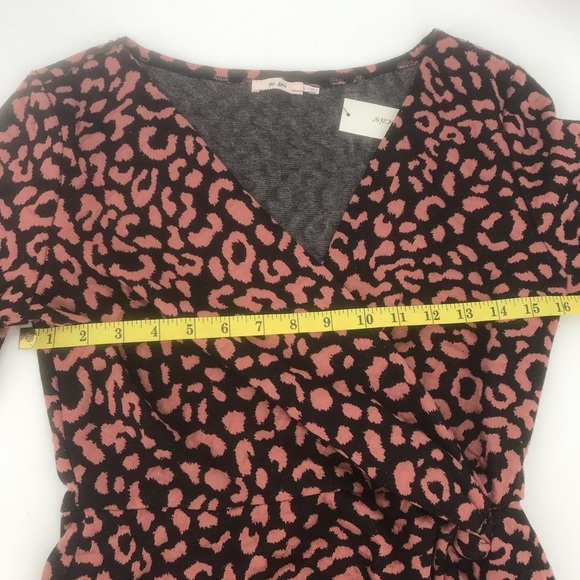 Mi Ami Leopard Print Wrap Effect Dress Sz S. #A9 - Picture 3 of 8